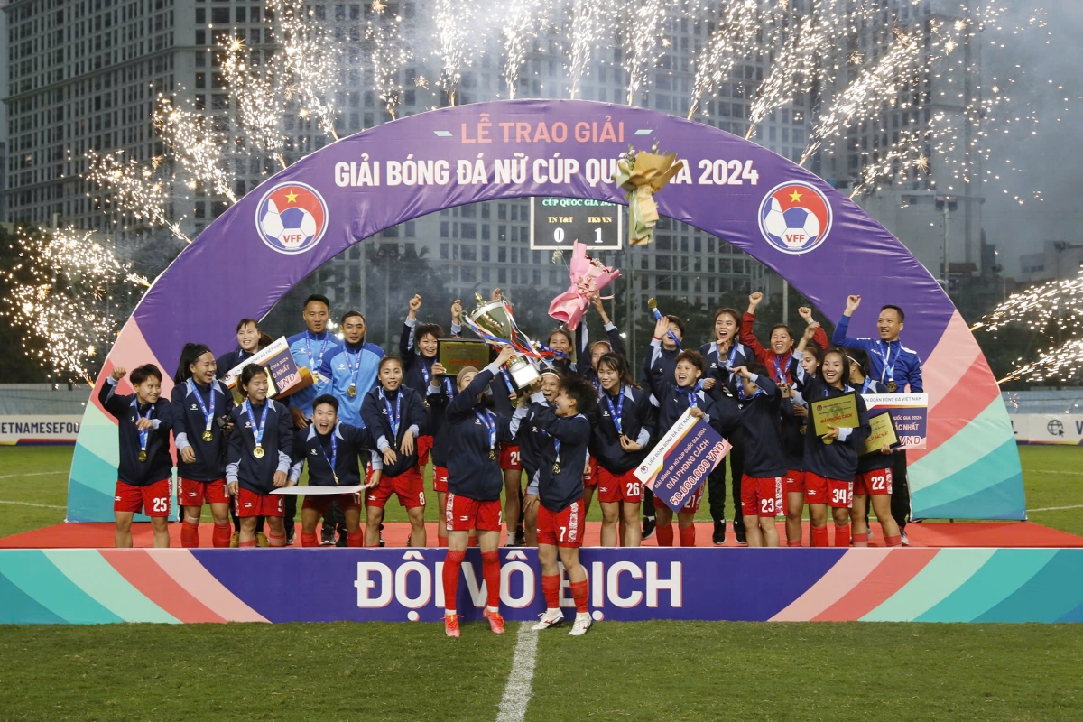 Xác định nhà vô địch giải bóng đá Nữ Cúp Quốc gia 2024 1
